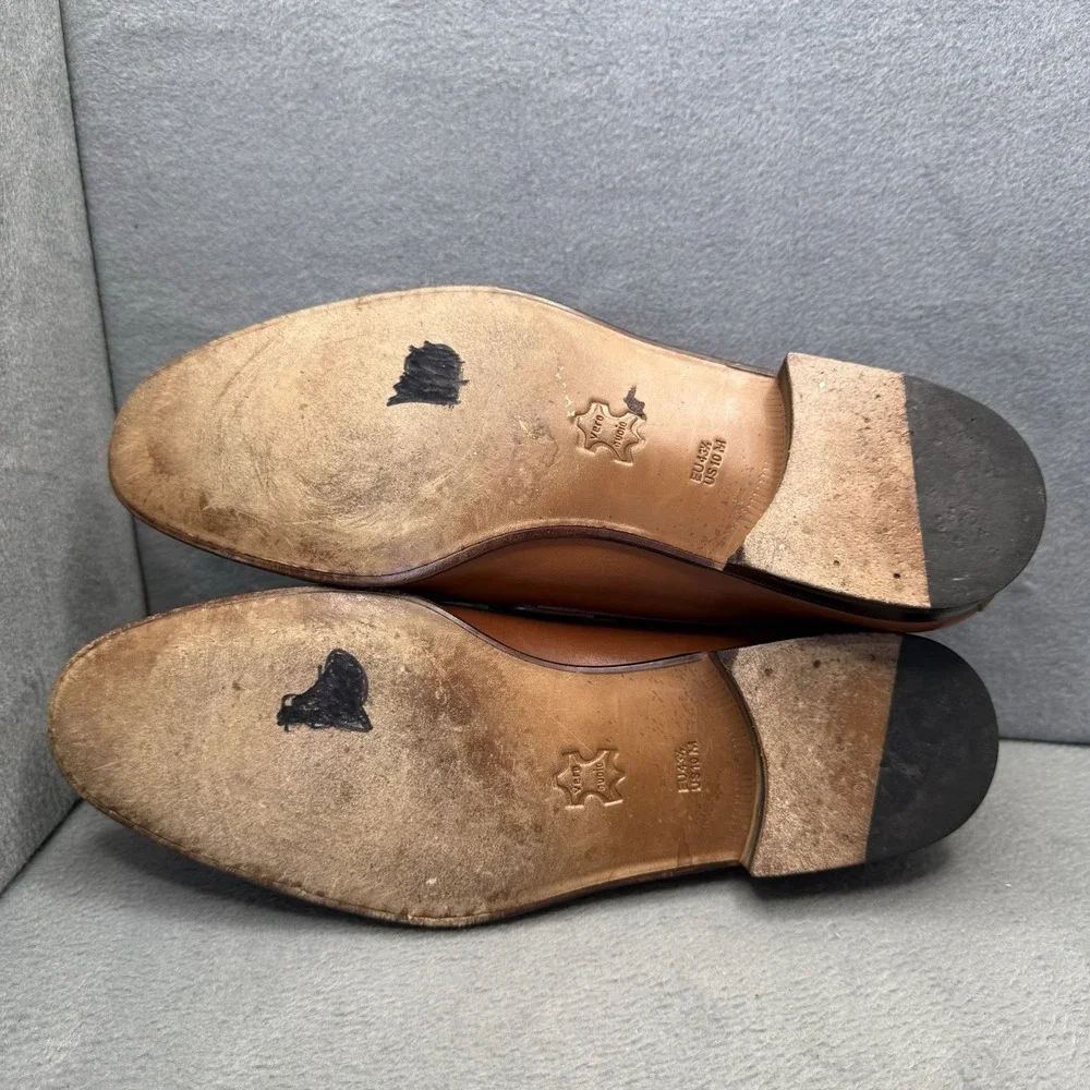 Maus & Hoffman 9406 Horsebit Loafers Men's 10 M Brown Leather Made Spain